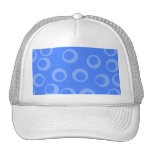 Retro pattern. Circle design in blue. hats