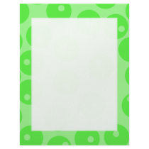 Retro pattern. Circle design in green. Letterhead Design