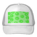 Retro pattern. Circle design in green. hats