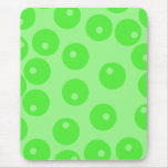 Retro pattern. Circle design in green. Mousepad