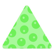 Retro pattern. Circle design in green. Triangle Stickers