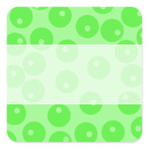 Retro pattern. Circle design in green. Square Sticker