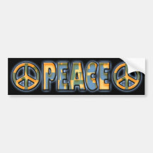 RETRO PEACE BUMPER STICKER