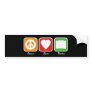 Retro Peace, Love, Books Bumpersticker (Dark) Bumper Sticker