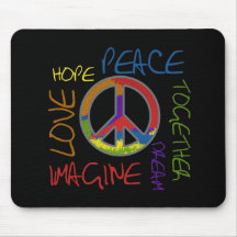 Retro Peace Mouse Pad