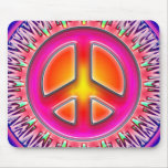 RETRO PEACE SIGN ORNAMENT MOUSE PADS