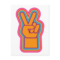 Retro Peace sign postcards
