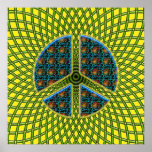 RETRO PEACE SIGN POSTER