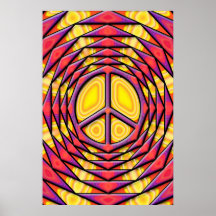 RETRO PEACE SIGN POSTER