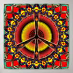 RETRO PEACE SIGN POSTER PRINT