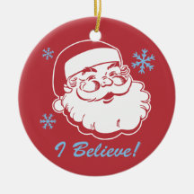 Rétro Père Noël croient l'ornement