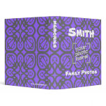 Retro Personalized Photo Album Purple / Dark Grey binders