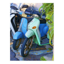 Retro Photo Italian Made Piaggio Scooters Postcard