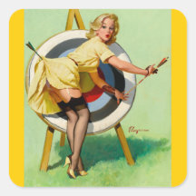 Rétro Pin de pin-up vintage de Gil Elvgren d'art v Autocollants