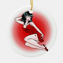 Retro Pin Up Girl Decorations Pinup Gifts Ornament