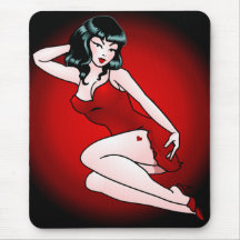 Retro Pin Up Girl Mousepad Pinup Gifts