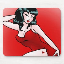 Retro Pin Up Girl Mousepad Sexy Pinup Gifts