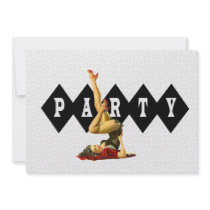 Retro Pin Up Girl Party Invites