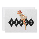 Retro Pin Up Girl Party invitations