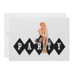 Retro Pin Up Girl Party invitations