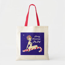 Retro pin-up girl tote bag