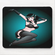 Retro Pin Up Jazz Girl Mousepad Sexy Pinup Gifts