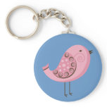 Retro Pink Bird Key Chains