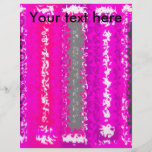 Retro pink black psychedelic rectangles flyer design