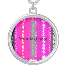 Retro pink black psychedelic rectangles pendants