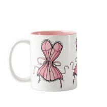 Retro Pink Corset Coffee Mugs