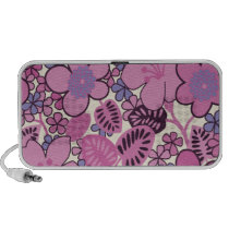 Retro Pink Floral New OrigAudio Portable Speaker