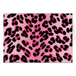 Retro Pink Leopard Print cards