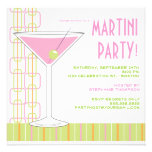 Retro Pink Martini Cocktail Party Invitation