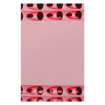 retro pink custom stationery