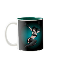 Retro Pinup Coffee Cup Vintage Sexy Pinup Girl Mug