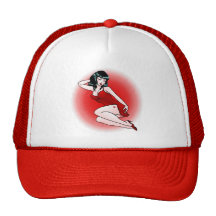 Retro Pinup Girl Cap Canada 50s Pinup Hats Hat