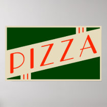 retro pizza posters