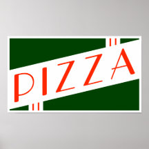 retro pizza posters