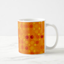 Rétro pois orange tasse à café