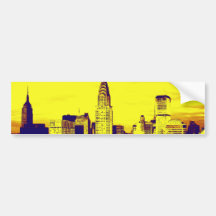 Retro Pop Art Comic New York City Bumper Stickers
