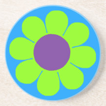 Retro Pop Flower Power Daisy Beverage Coasters