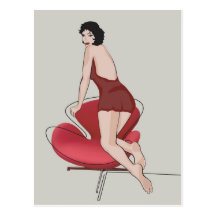 retro postcard