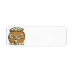 retro pot of gold return address label