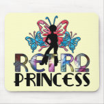 Rétro princesse - fée de papillon de fille de disc tapis de souris