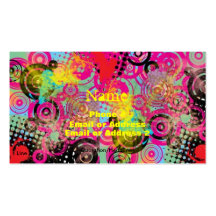 Retro Punk Mod Stylist Tattoo Artist Card Business Card