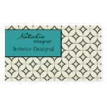 Retro Radiance Business Card, Turquoise
