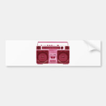 retro radio bumper sticker