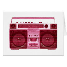 retro radio card