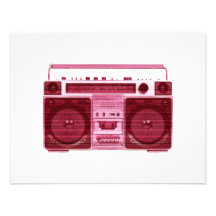 retro radio invitation