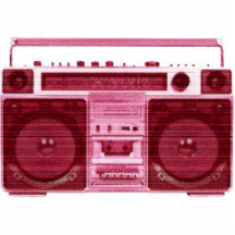 retro radio photo sculpture
